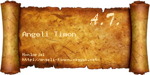 Angeli Timon névjegykártya